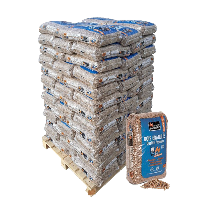 Granulés de Bois Woodstock – Palette de 78 Sacs de 15 kg