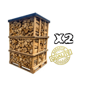 2 palettes de 2,5 stères – 25cm
