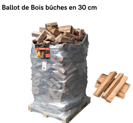 Ballot de bois bûches 30cm (1.45 stère)