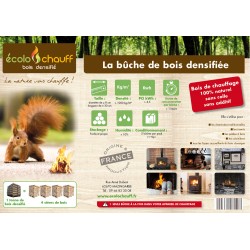 Buches de bois densifié par palette de 117 packs
